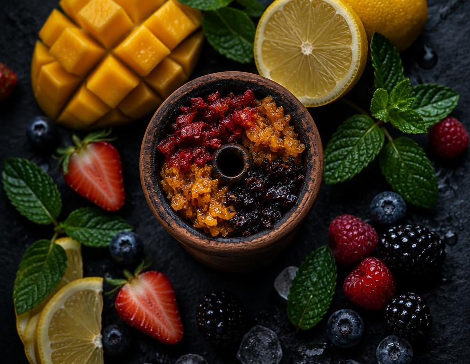 Shisha bowl with fresh fruit